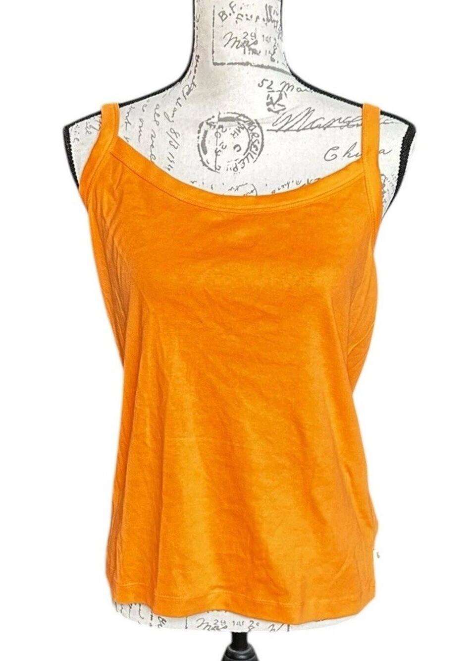 New Tommy Bahama Women's Cotton Retreat Camisole Tank Top Fireball Orange Large